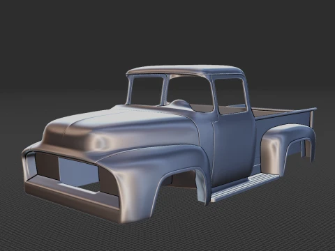 1956 F100 Body STL Classic Pickup for 3D Print 3D Print Model