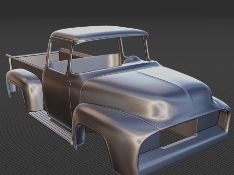 1956 F100 Body STL Classic Pickup for 3D Print 3D Print Model