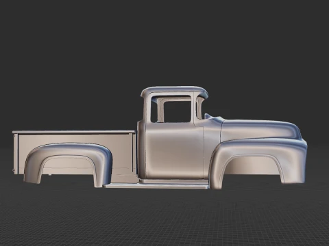 1956 F100 Body STL Classic Pickup for 3D Print 3D Print Model