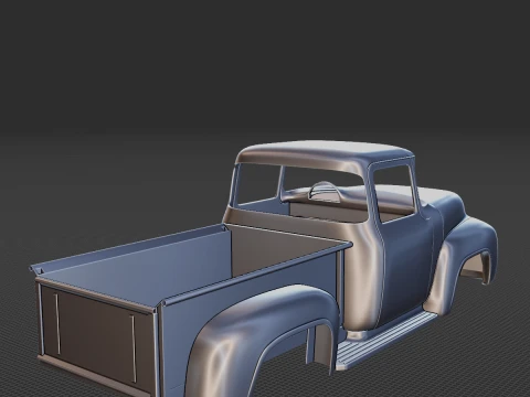 1956 F100 Body STL Classic Pickup for 3D Print 3D Print Model
