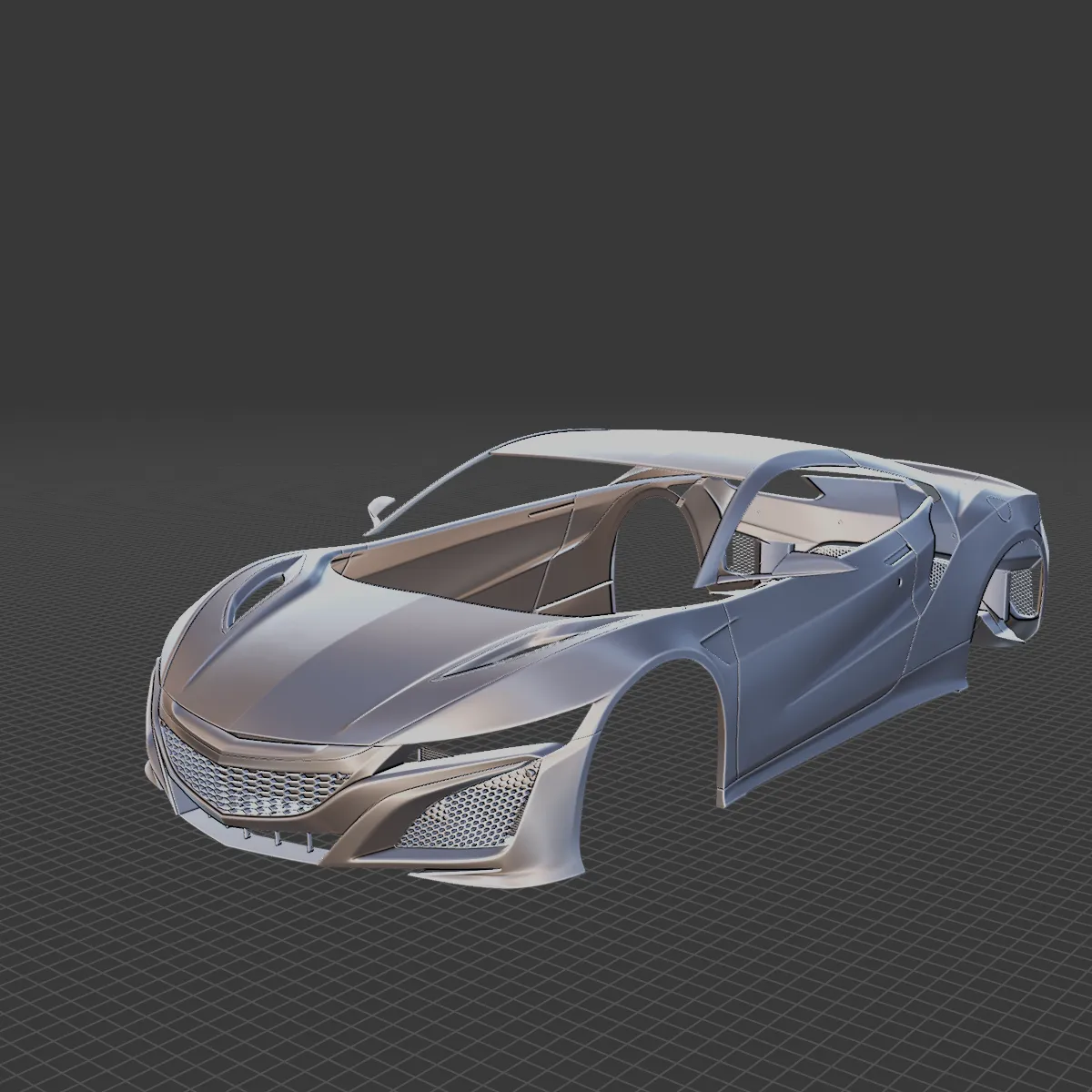 2016 Acura NSX Body STL for 3D Print 3D Print Model .c4d .max .obj .3ds .fbx .stl .blend 