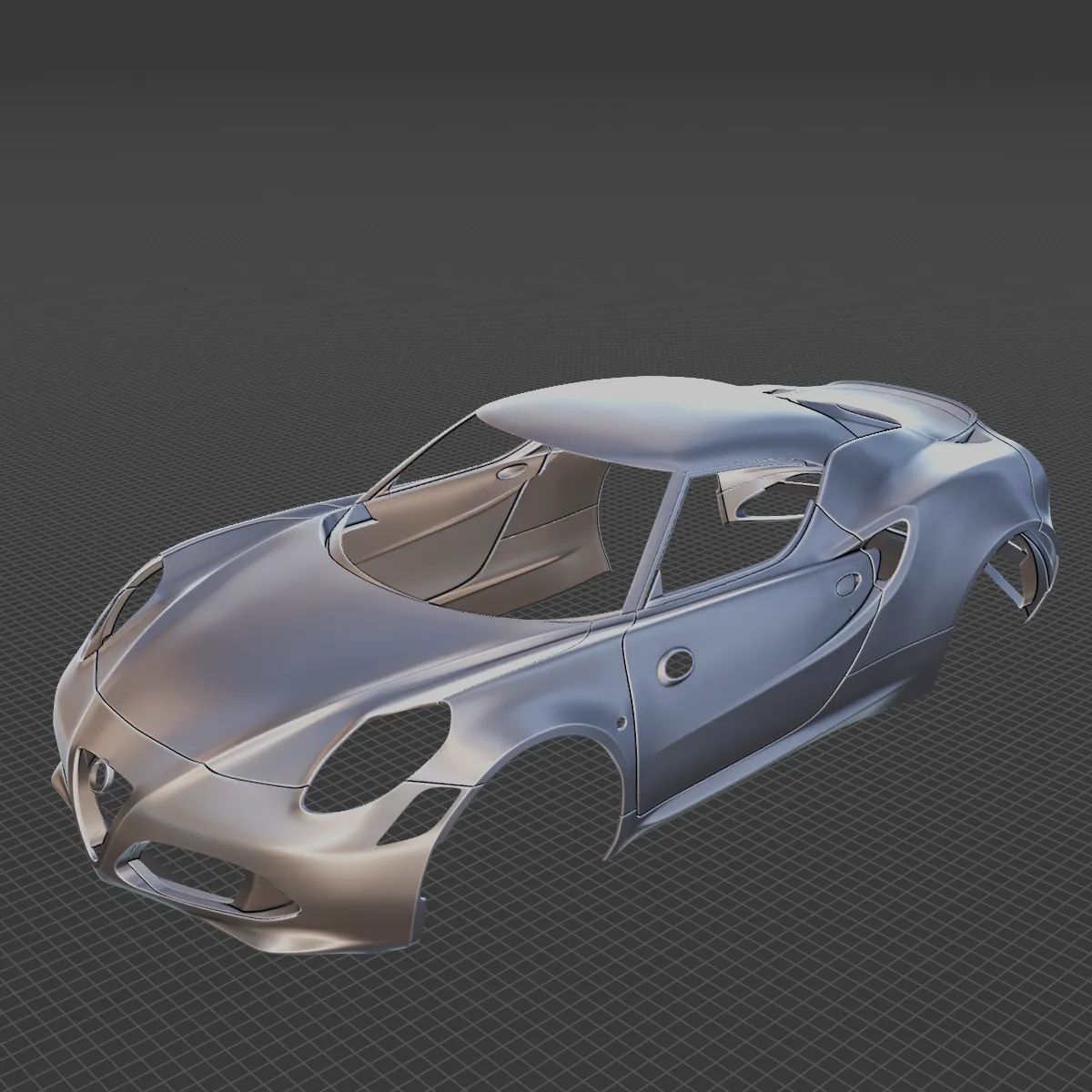 Alfa Romeo 4C Launch Body STL for 3D Print 3D Print Model .c4d .max .obj .3ds .fbx .stl .blend 
