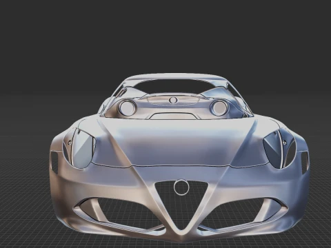 Alfa Romeo 4C Launch Body STL for 3D Print 3D Print Model