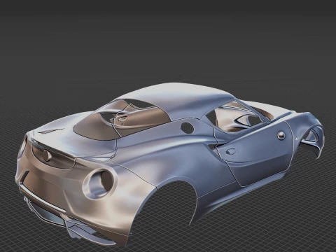 Alfa Romeo 4C Launch Body STL for 3D Print 3D Print Model