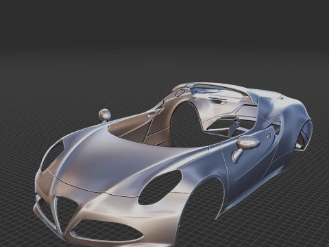 2015 Alfa Romeo 4C Spider Body STL for 3D Print 3D Print Model