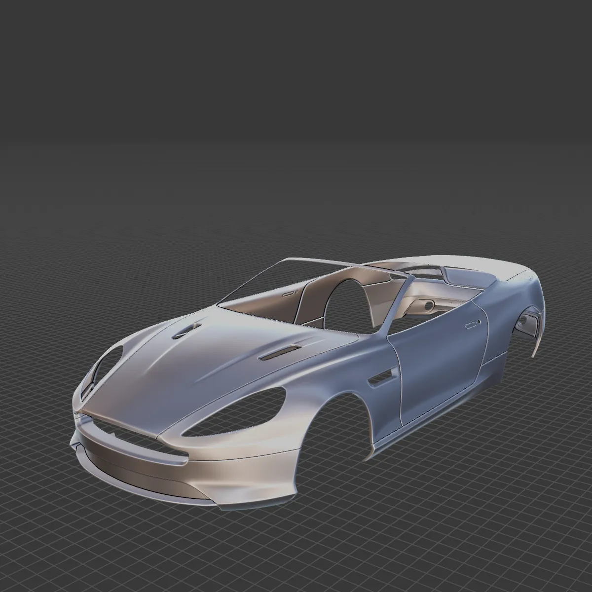 2012 Aston Martin Virage Volante Body STL for 3D Print 3D Print Model .c4d .max .obj .3ds .fbx .stl .blend 