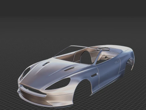 2012 Aston Martin Virage Volante Body STL for 3D Print 3D Print Model