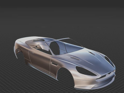 2012 Aston Martin Virage Volante Body STL for 3D Print 3D Print Model