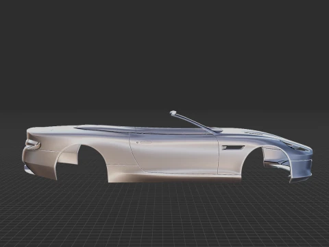 2012 Aston Martin Virage Volante Body STL for 3D Print 3D Print Model