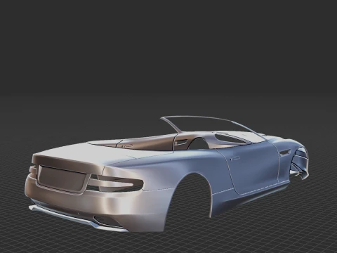 2012 Aston Martin Virage Volante Body STL for 3D Print 3D Print Model