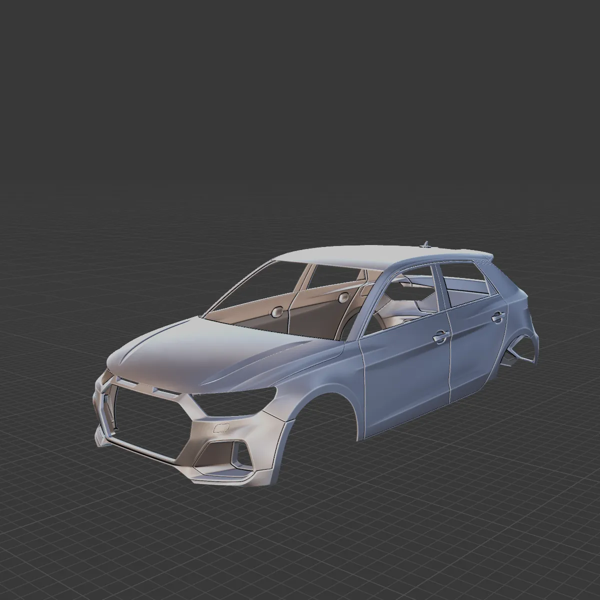 2020 Audi A1 Citycarver Body STL for 3D Print 3D Print Model .c4d .max .obj .3ds .fbx .stl .blend 