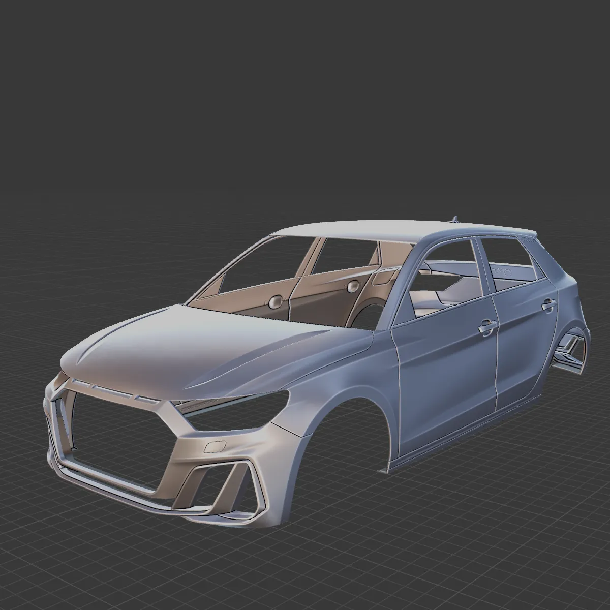 2019 Audi A1 S Line Body STL for 3D Print 3D Print Model .c4d .max .obj .3ds .fbx .stl .blend 