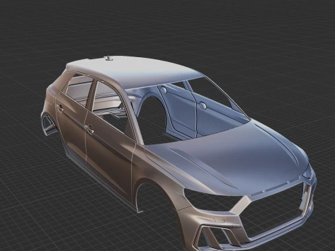 2019 Audi A1 S Line Body STL for 3D Print 3D Print Model