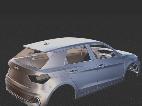 2019 Audi A1 S Line Body STL for 3D Print 3D Print Model