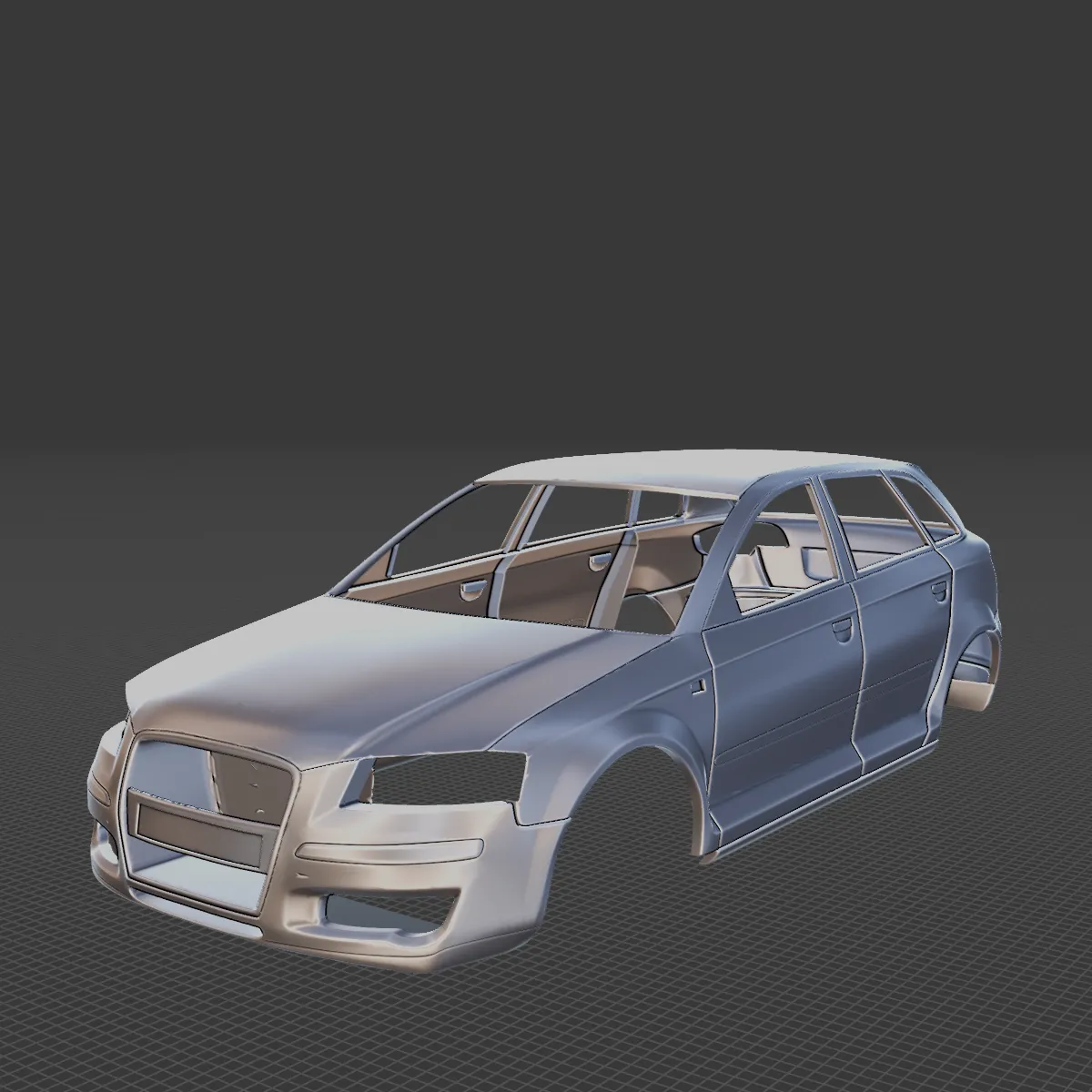 Audi A3 Body STL for 3D Print 3D Print Model .c4d .max .obj .3ds .fbx .stl .blend 