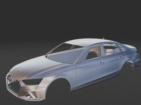 3D 프린트용 2021 아우디 A4 S 라인 바디 STL 3D 프린트 모델