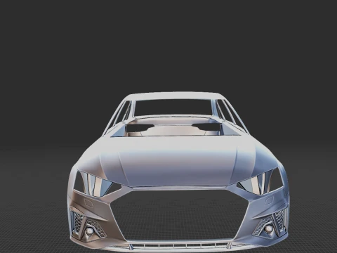 2021 Audi A4 S Line Body STL for 3D Print 3D Print Model