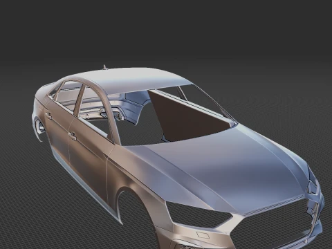 2021 Audi A4 S Line Body STL for 3D Print 3D Print Model