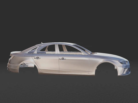 2021 Audi A4 S Line Body STL for 3D Print 3D Print Model
