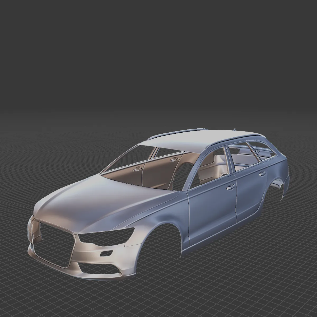 2012 Audi A6 Avant Body STL for 3D Print 3D Print Model .c4d .max .obj .3ds .fbx .stl .blend 