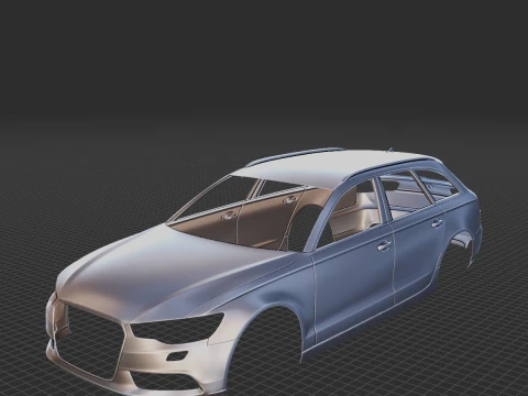 2012 Audi A6 Avant Body STL for 3D Print 3D Print Model