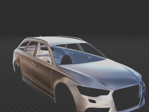 2012 Audi A6 Avant Body STL for 3D Print 3D Print Model