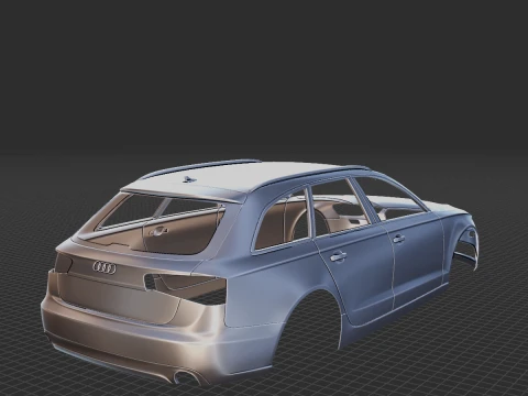 2012 Audi A6 Avant Body STL for 3D Print 3D Print Model