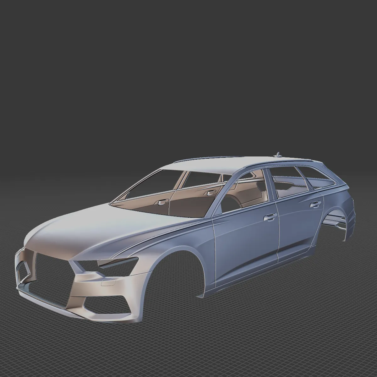 2019 Audi A6 Avant Body STL for 3D Print 3D Print Model .c4d .max .obj .3ds .fbx .stl .blend 