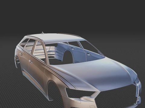 2019 Audi A6 Avant Body STL for 3D Print 3D Print Model