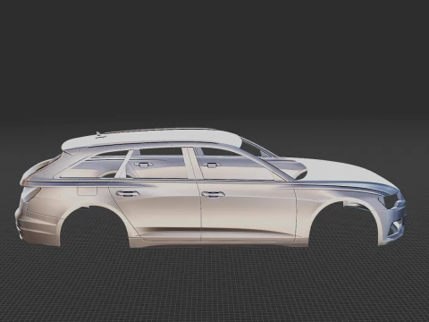 2019 Audi A6 Avant Body STL for 3D Print 3D Print Model