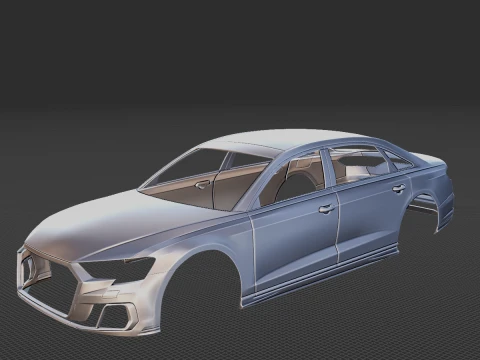 2022 Audi A8 L Body STL for 3D Print 3D Print Model