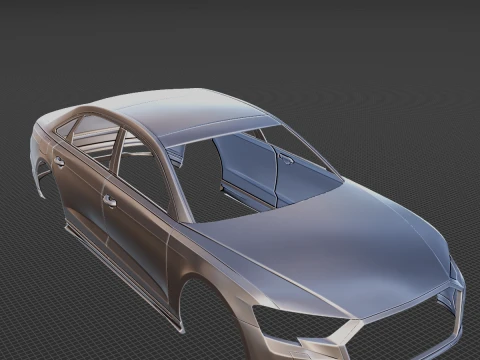 2022 Audi A8 L Body STL for 3D Print 3D Print Model