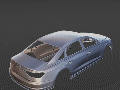 2022 Audi A8 L Body STL for 3D Print 3D Print Model