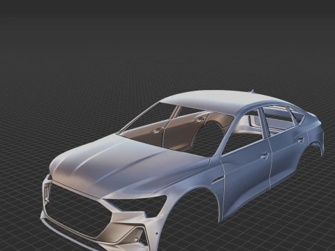 3D 프린트용 2021 Audi E Tron Sportback S 라인 바디 STL 3D 프린트 모델