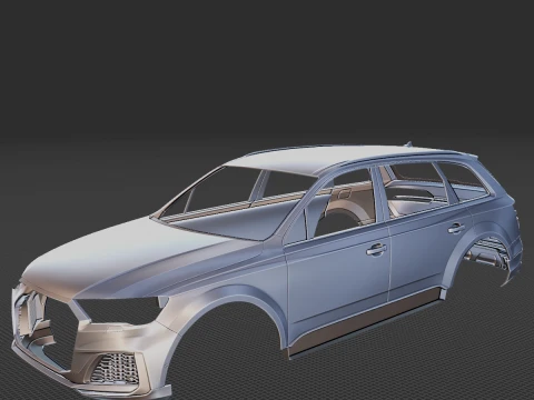 Audi Q7 S Line Body STL for 3D Print 3D Print Model