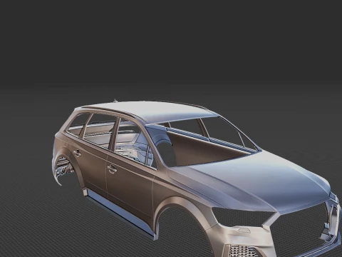 Audi Q7 S Line Body STL for 3D Print 3D Print Model