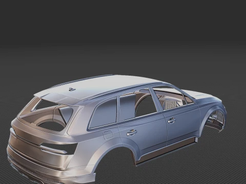 Audi Q7 S Line Body STL for 3D Print 3D Print Model