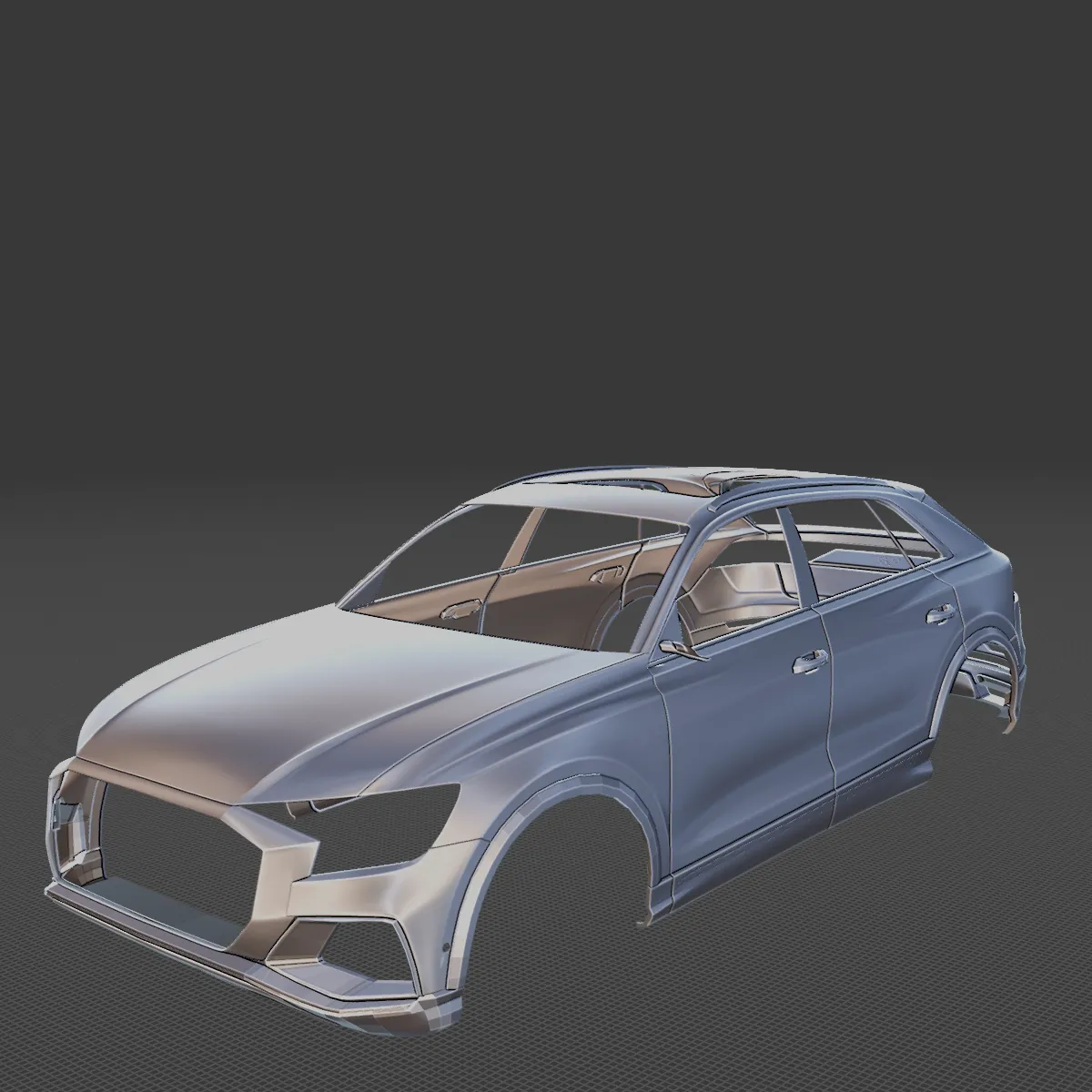 Audi Q8 Body STL for 3D Print 3D Print Model .c4d .max .obj .3ds .fbx .stl .blend 