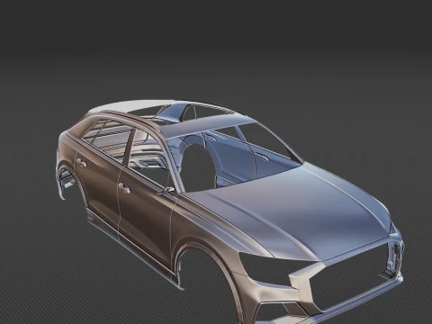 Audi Q8 Body STL for 3D Print 3D Print Model