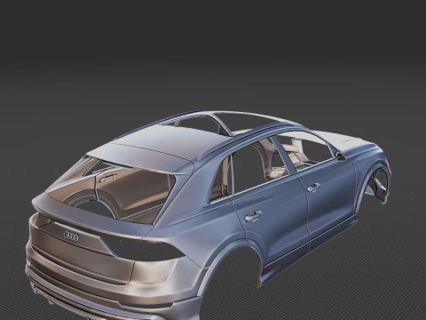 Audi Q8 Body STL for 3D Print 3D Print Model
