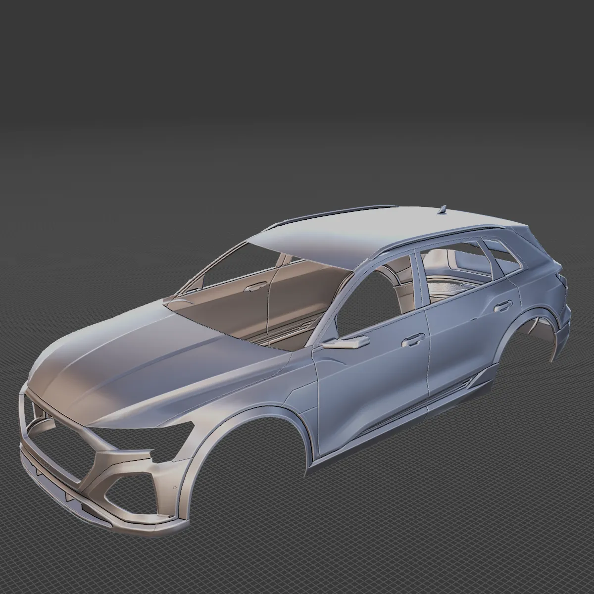 Audi Q8 E Tron Body STL for 3D Print 3D Print Model .c4d .max .obj .3ds .fbx .stl .blend 