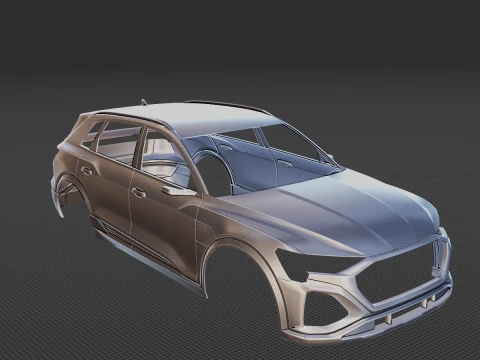 Audi Q8 E Tron Body STL for 3D Print 3D Print Model