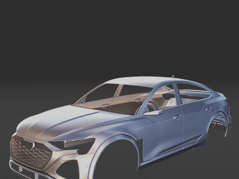 Audi Q8 Sportback E Tron Body STL for 3D Print 3D Print Model