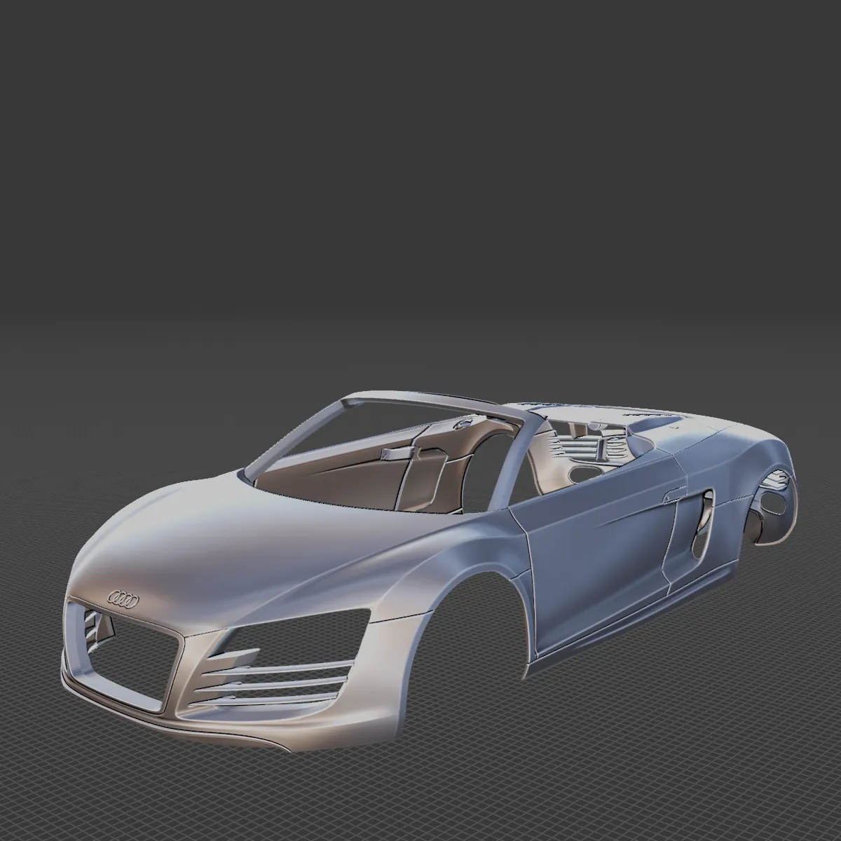 Audi R8 Body STL for 3D Print 3D Print Model .c4d .max .obj .3ds .fbx .stl .blend 