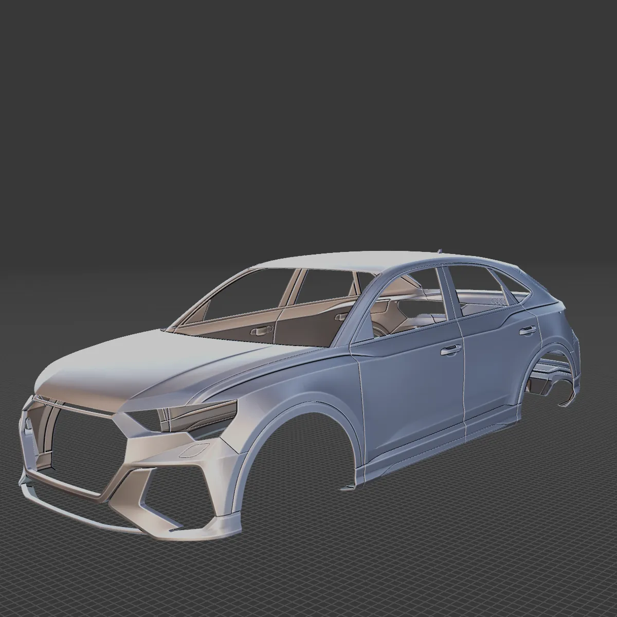 2020 Audi RS Q3 Sportback Body STL for 3D Print 3D Print Model .c4d .max .obj .3ds .fbx .stl .blend 