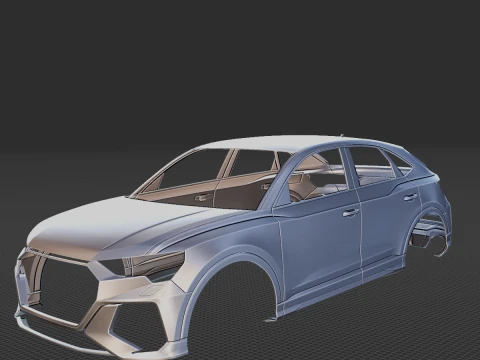2020 Audi RS Q3 Sportback Body STL for 3D Print 3D Print Model
