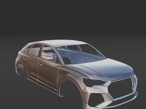 2020 Audi RS Q3 Sportback Body STL for 3D Print 3D Print Model