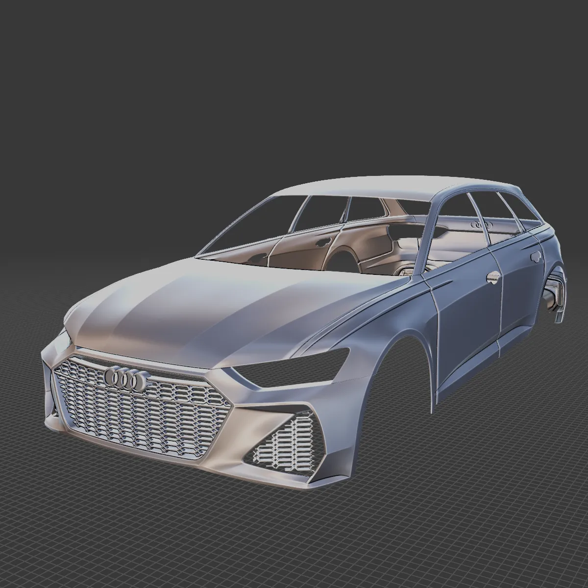 2024 Audi RS6 Avant Body STL for 3D Print 3D Print Model .c4d .max .obj .3ds .fbx .stl .blend