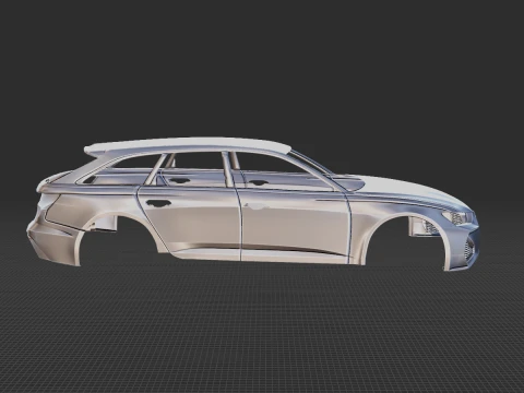 2024 Audi RS6 Avant Body STL for 3D Print 3D Print Model