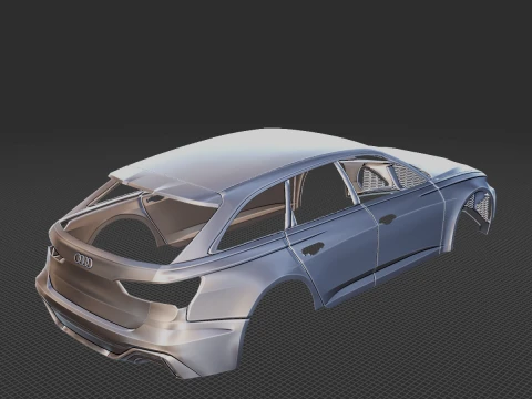 2024 Audi RS6 Avant Body STL for 3D Print 3D Print Model